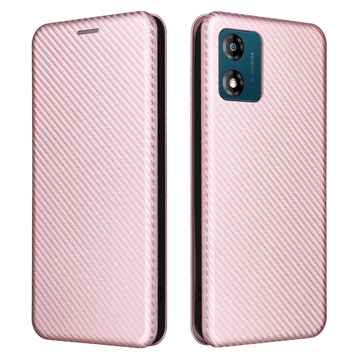 For Motorola Moto E13 4G Phone Case with Card Holder Carbon Fiber Texture Leather Protective Cover Stand For Motorola Moto E13 4G Phone Case with Card Holder Carbon Fiber Texture Leather Protective Cover Stand